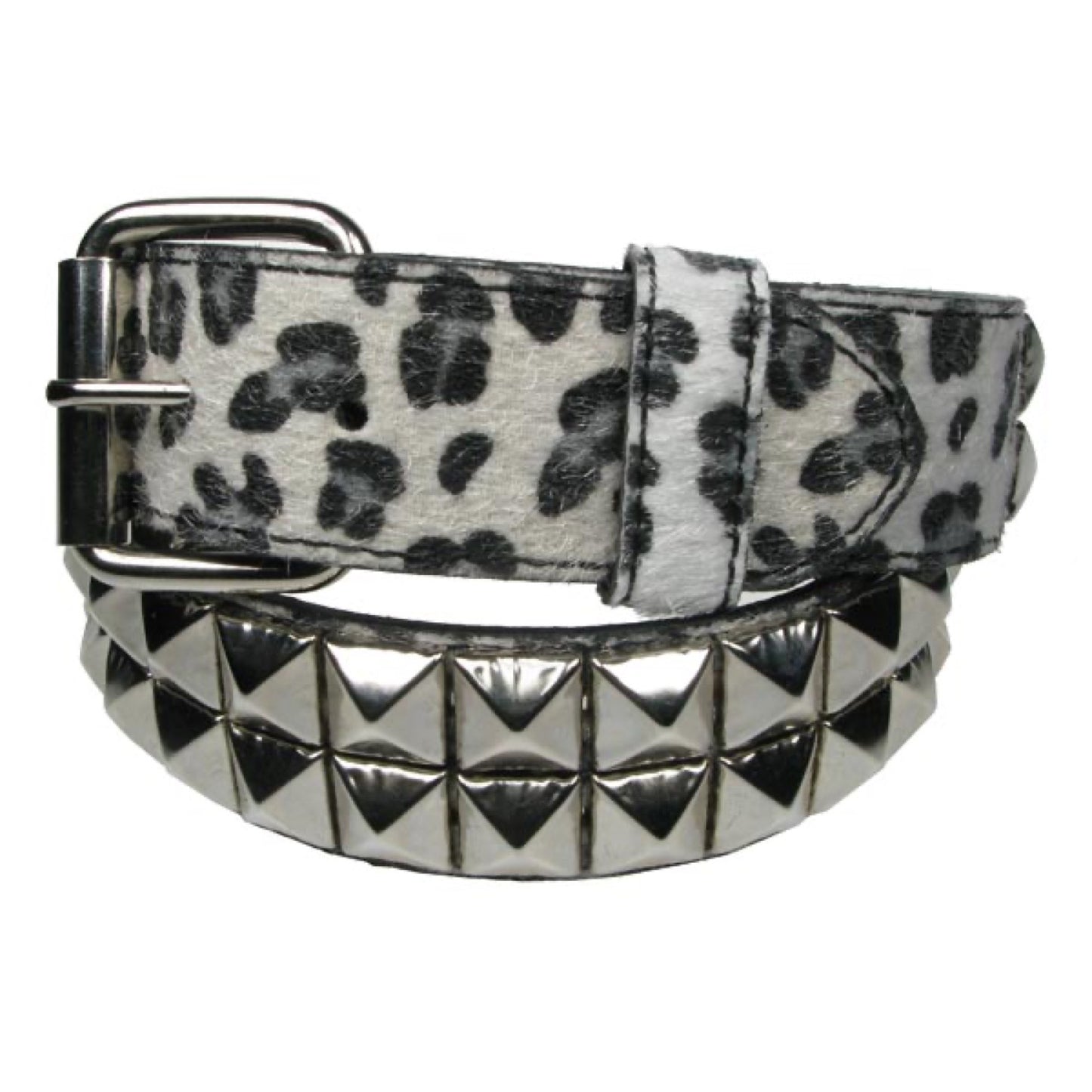 G0025 - 2 ROW PYRAMID WHITE LEOPARD