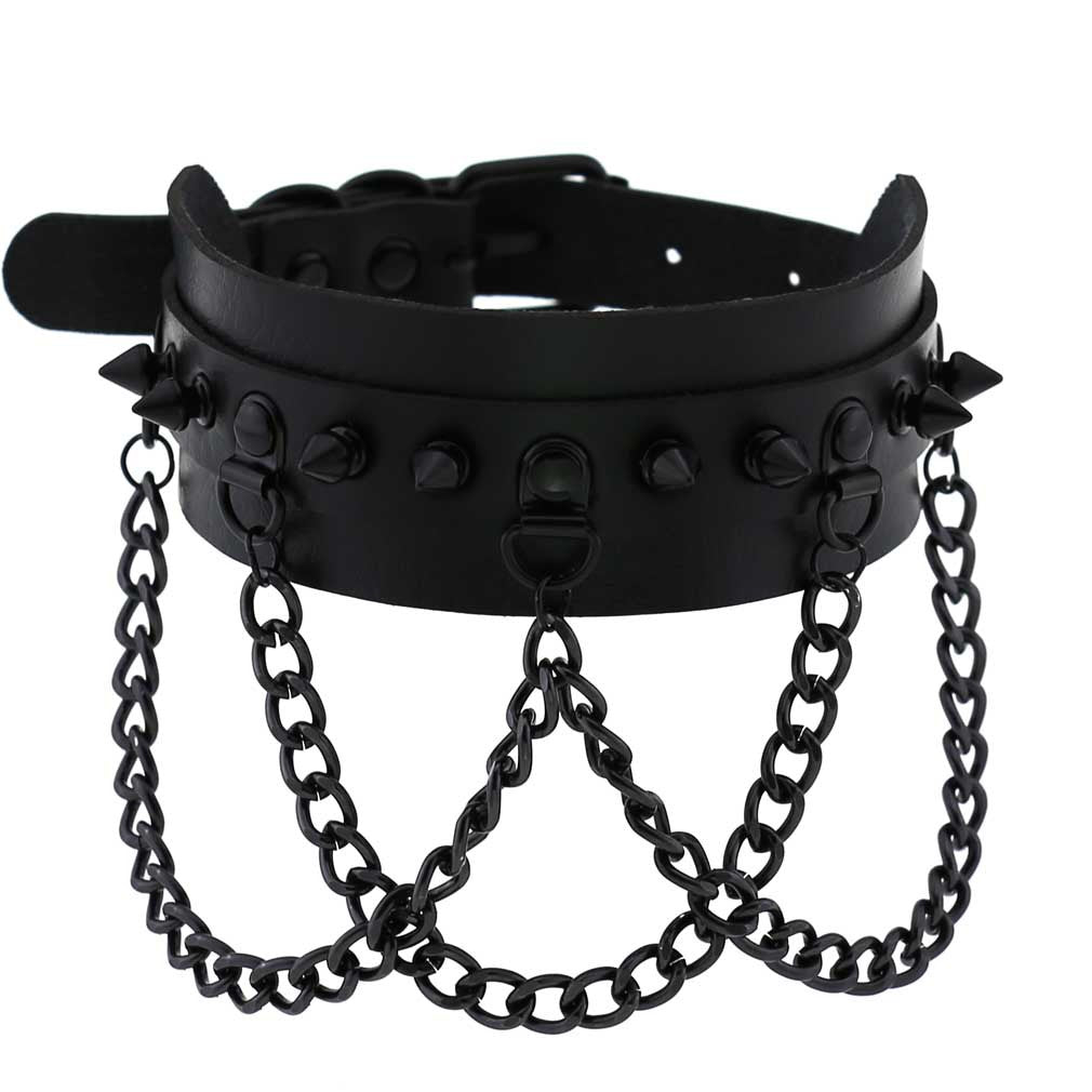 Black Chain Vegan Neckband - VNB151