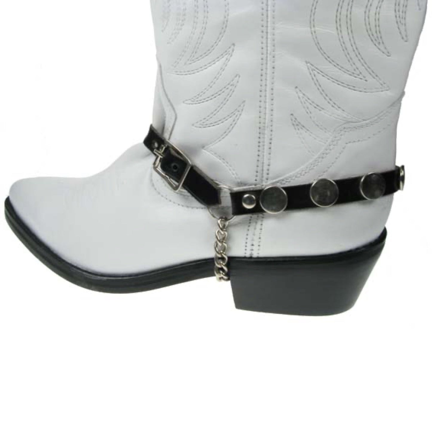 BS011 - 1 Row Button 1/2" - Leather Bootstrap