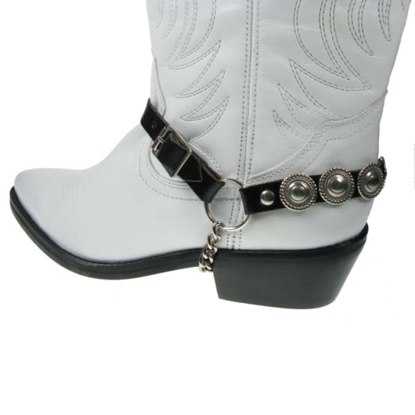 BS013 - 1 Row Circular Fitting 1/2" - Leather Bootstrap