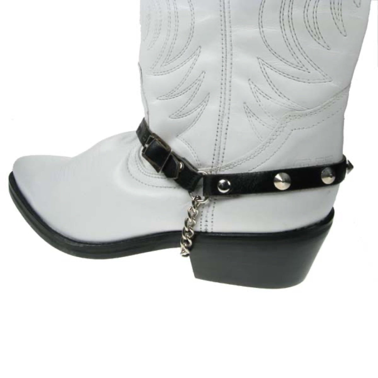 BS015 - 1 Row Conical/Roller 1/2" - Leather Bootstrap