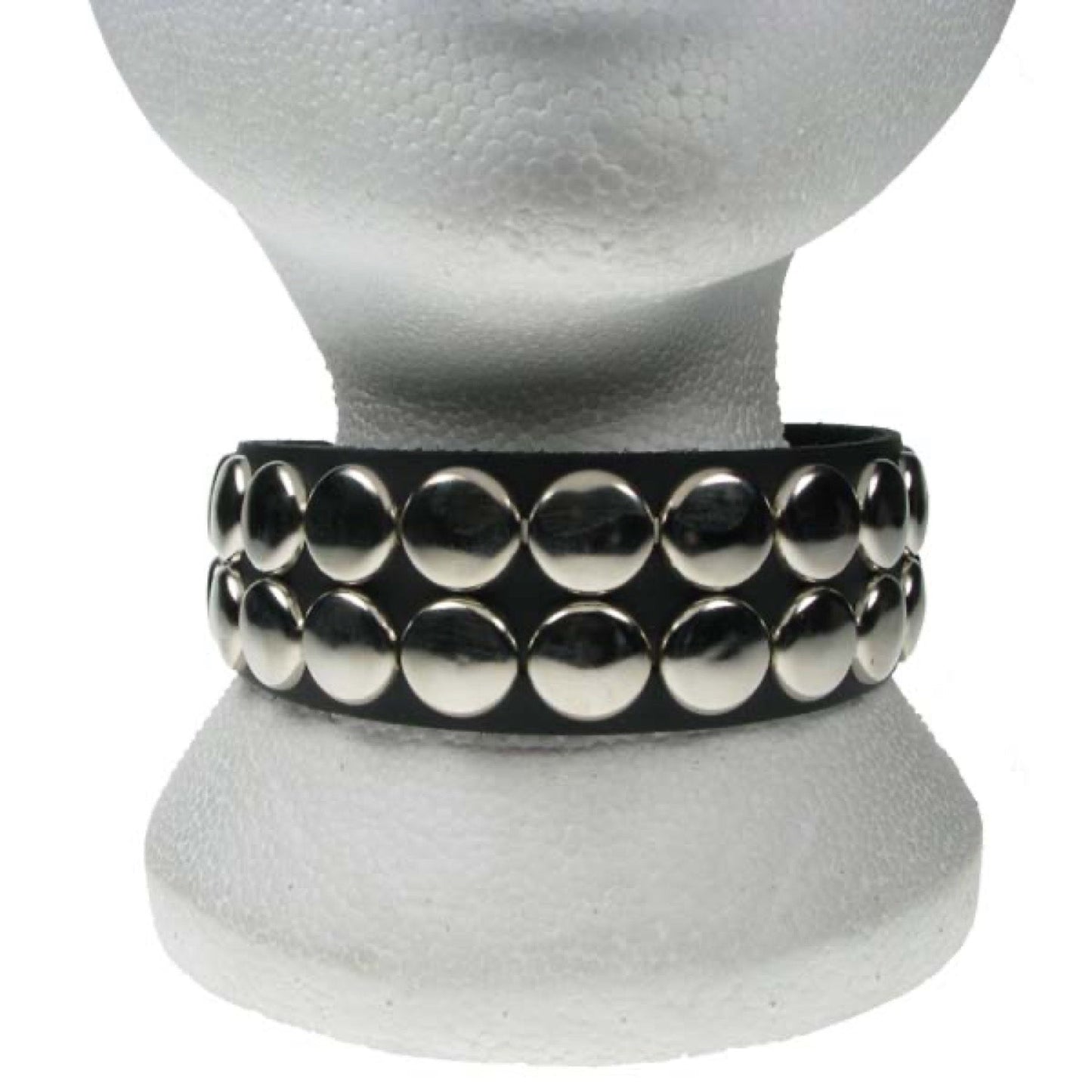 NB152 2 Row circle fitting Leather Choker