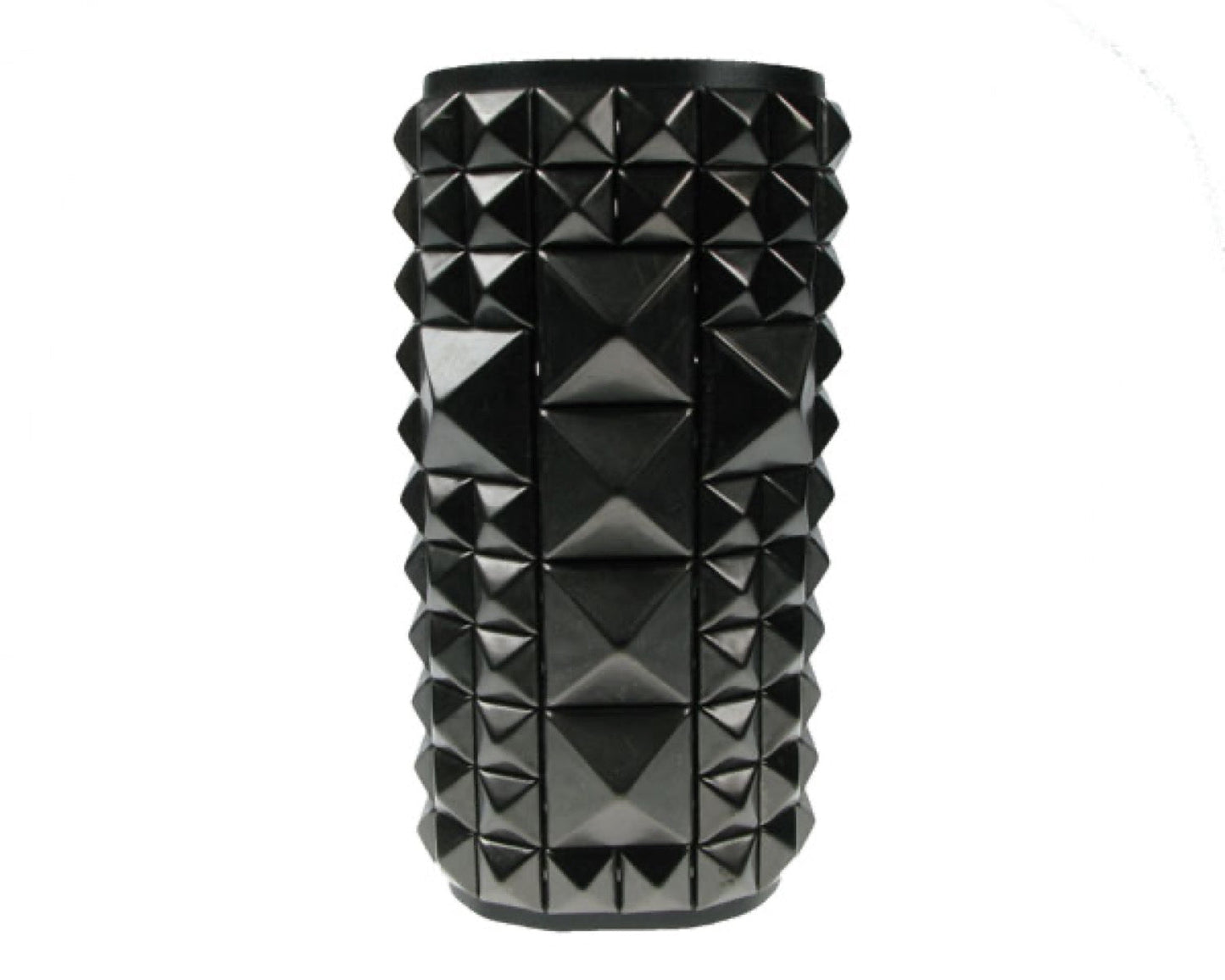 WB408 11 Row Black Pyramid with Large Black Pyramid Cross Leather Gauntlet Leather Wristband