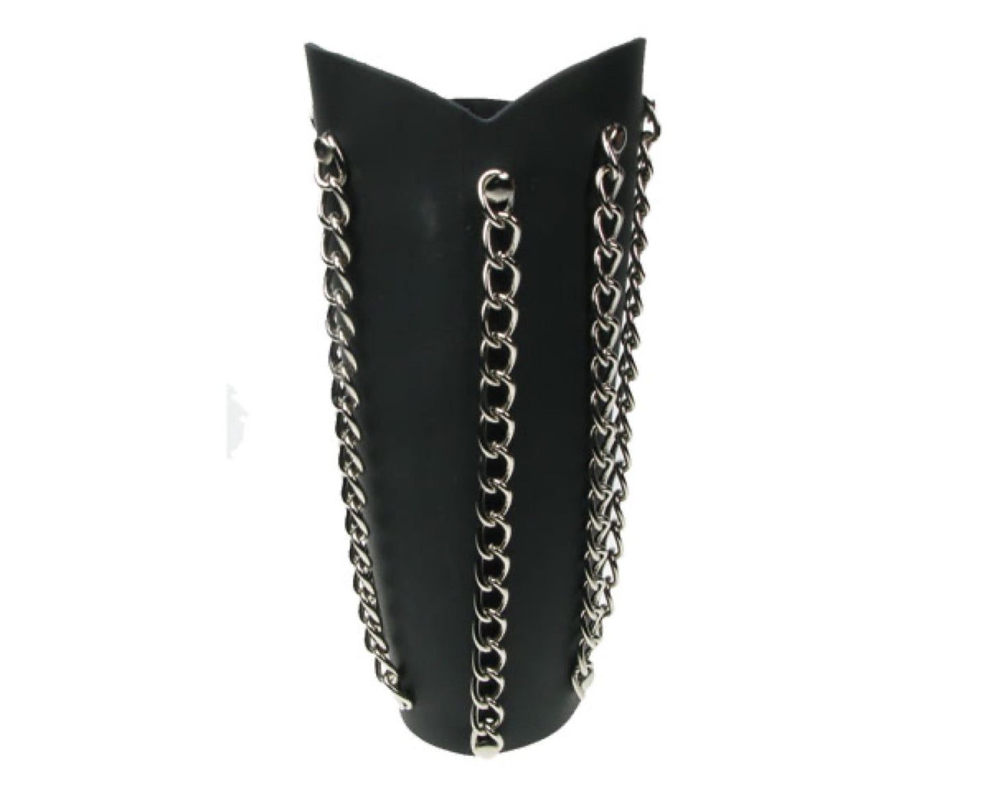 WB524 11 ROW WIDTH W/ CHAINS LEATHER ARMBAND/LEATHER GAUNTLET/LEATHER WRISTBAND