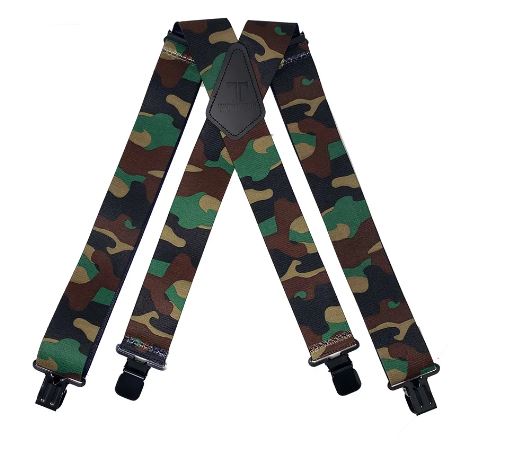 Desert Camoflague 2" Wide Suspenders Extra Strong Made in America