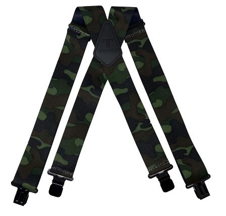 Woodland Camo 2" Wide Suspenders Extra Strong Made in America
