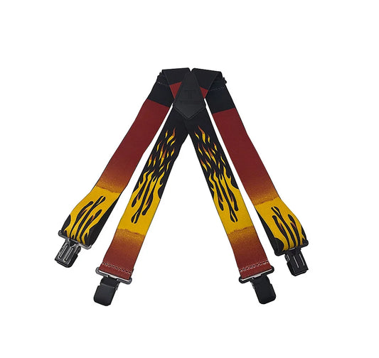 Flame 2" Wide Suspenders Extra Strong Made in America