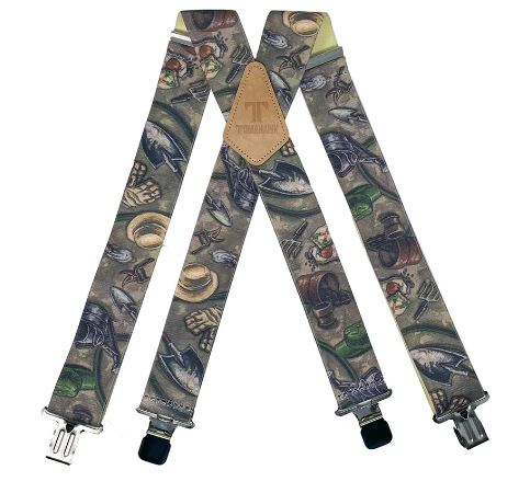 Garden Tools Brown 2" Wide Suspenders Extra Strong Made in America