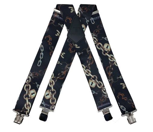 Rusty Chains 2" Wide Suspenders Extra Strong Made in America
