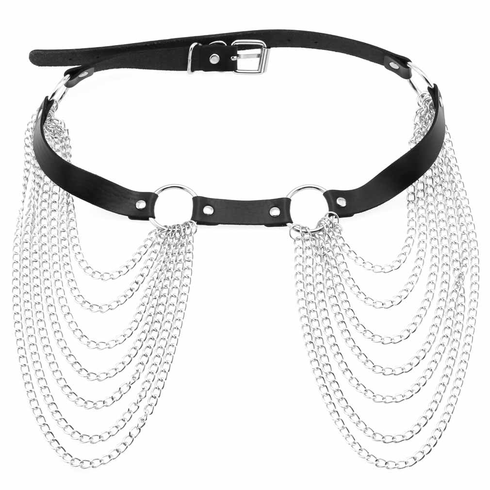 Multilayer Tassel Chain Vegan Belt D133
