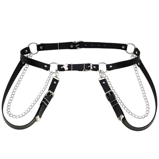 Love Heart Suspenders Vegan Belt  D136