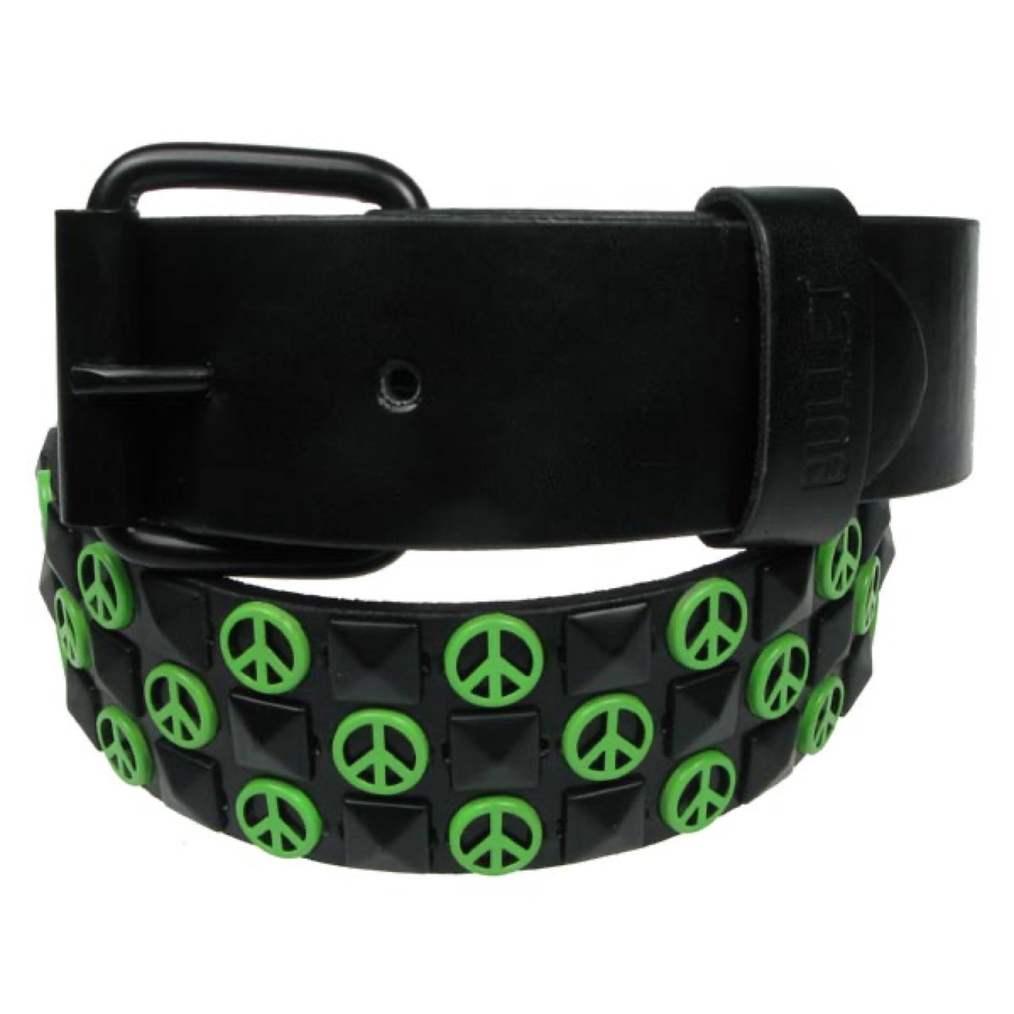 G0002A - 3 ROW GREEN/BLACK PYRAMID WITH PEACE