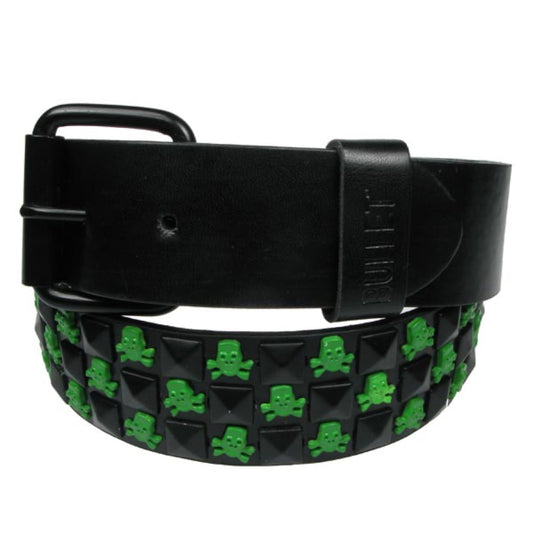 G0008 - 3 ROW PYRAMID WITH SKULL & CROSSBONE GREEN/BLACK