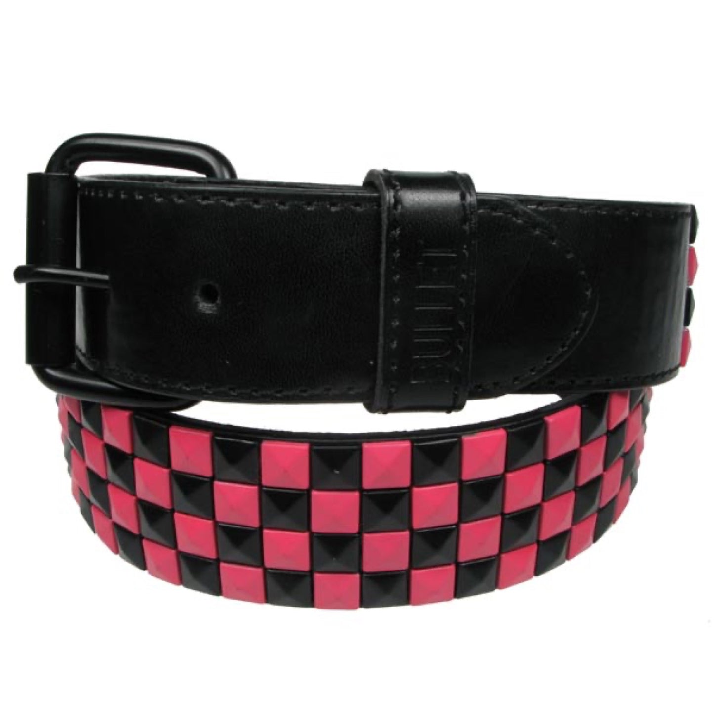 G0010B - 4 ROW SMALL CHECK PYRAMID PINK/BLACK