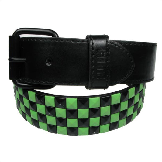 G0010C - 4 ROW SMALL CHECK PYRAMID GREEN/BLACK