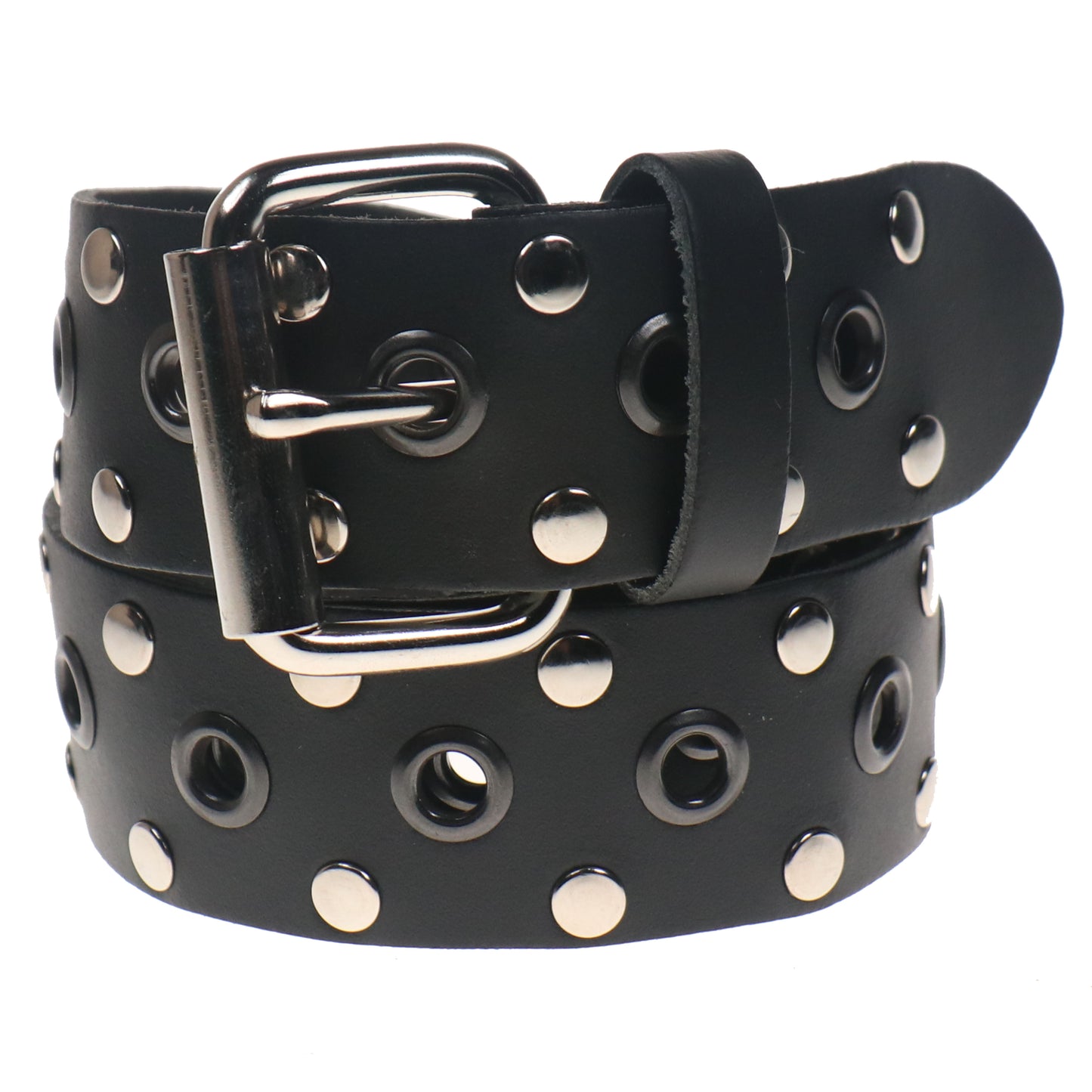 G0018NC - BLACK MIDDLE EYELET & SILVER SIDE RIVET