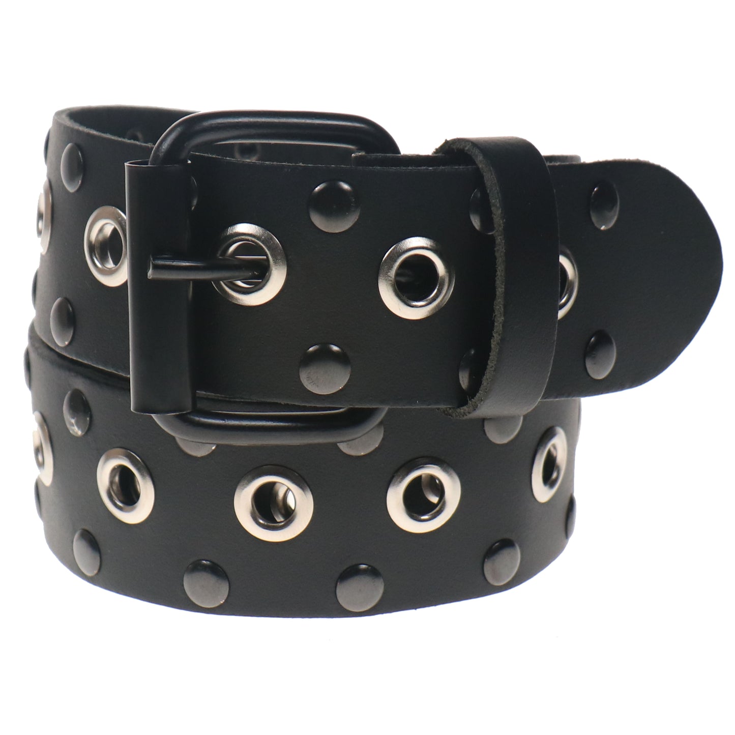 G0018NB - SILVER MIDDLE EYELET & BLACK SIDE RIVET