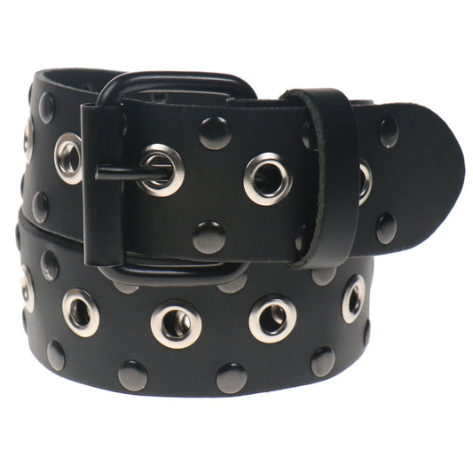 G0018NB - SILVER MIDDLE EYELET & BLACK SIDE RIVET