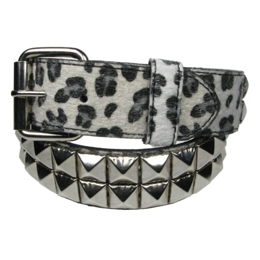 G0025 - 2 ROW PYRAMID WHITE LEOPARD