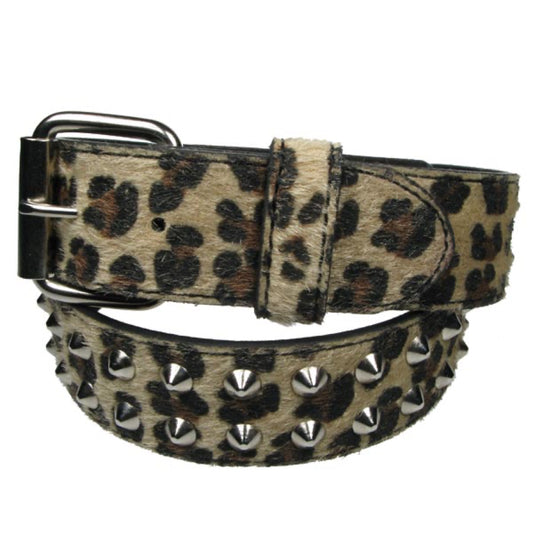 G0031 - 2 ROW CONICAL BEIGE LEOPARD