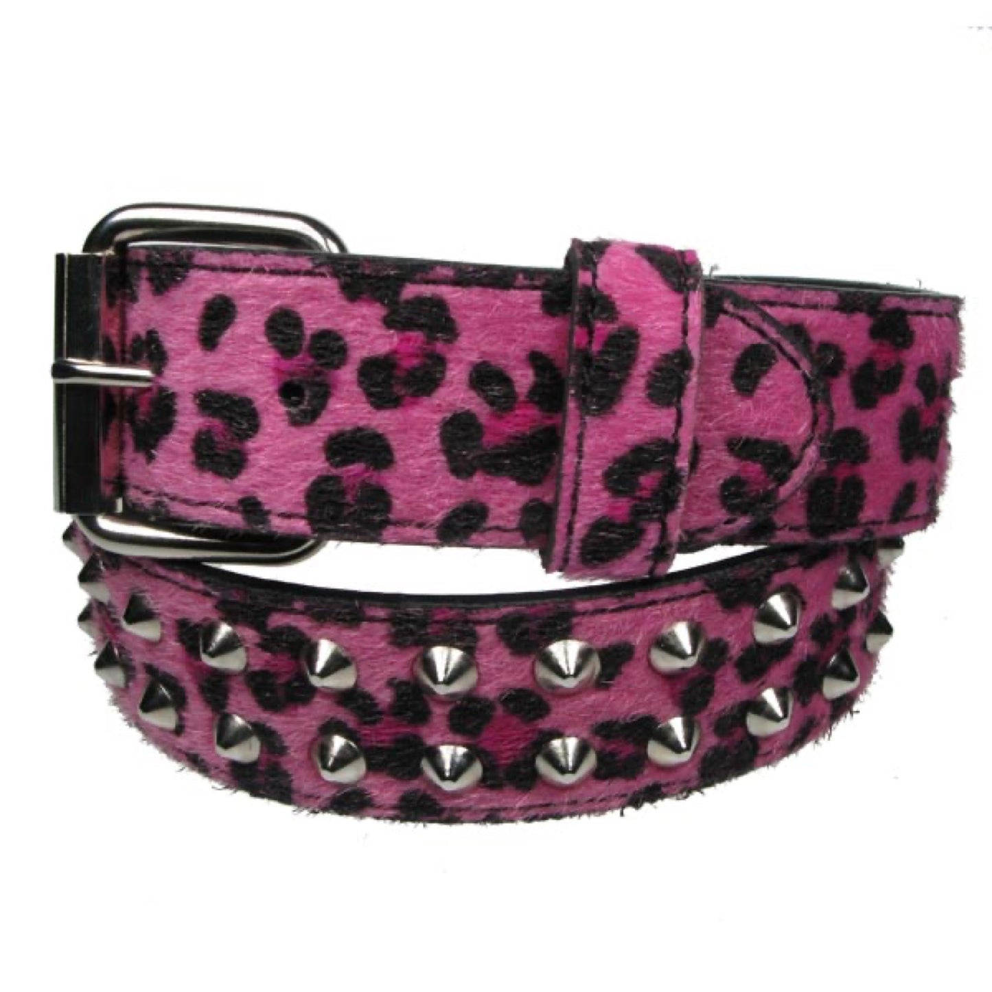 G0034 - 2 ROW CONICAL PINK LEOPARD
