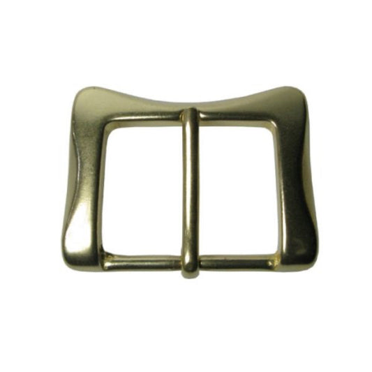 PT-203-40a - 40mm Curved Square Solid Brass Buckle