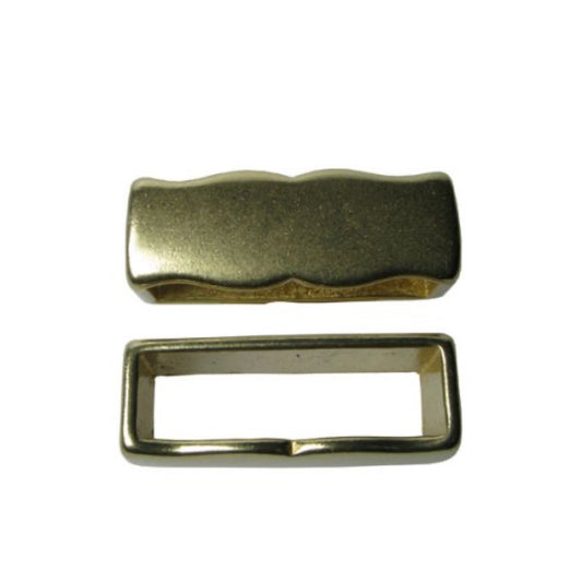PT-203Aa  - 40mm Curved Square Solid Brass Loop