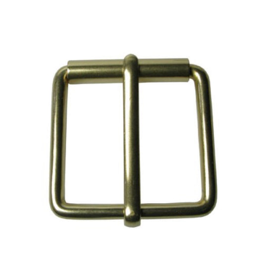 PT-4263 - 40mm Square Roller Solif Brass Buckle