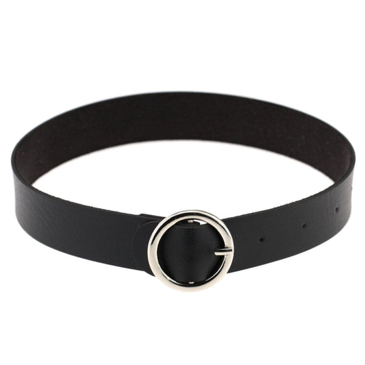 Round Buckle Vegan Neckband - VNB107