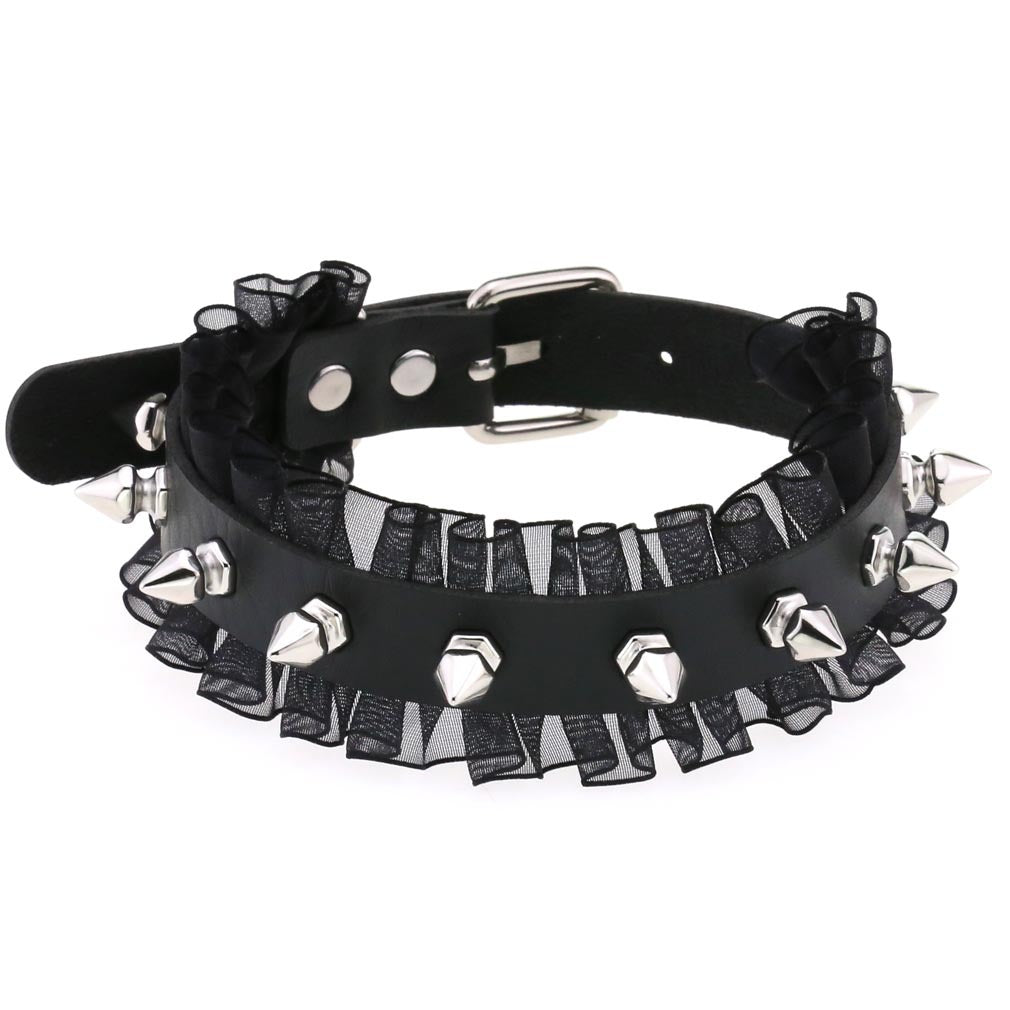 Lace Spike Vegan Neckband - VNB128
