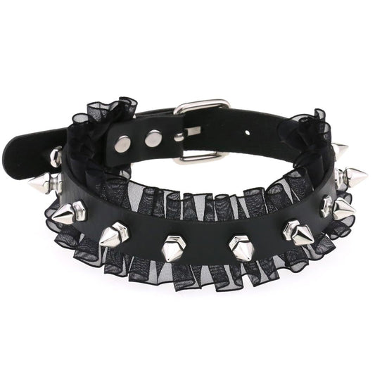 Lace Spike Vegan Neckband - VNB128