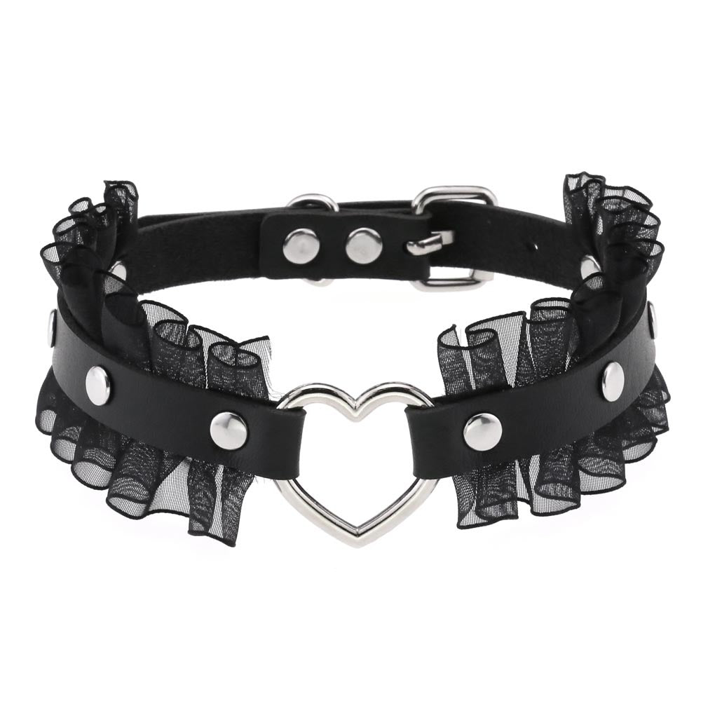 Lace Heart Vegan Neckband - VNB129