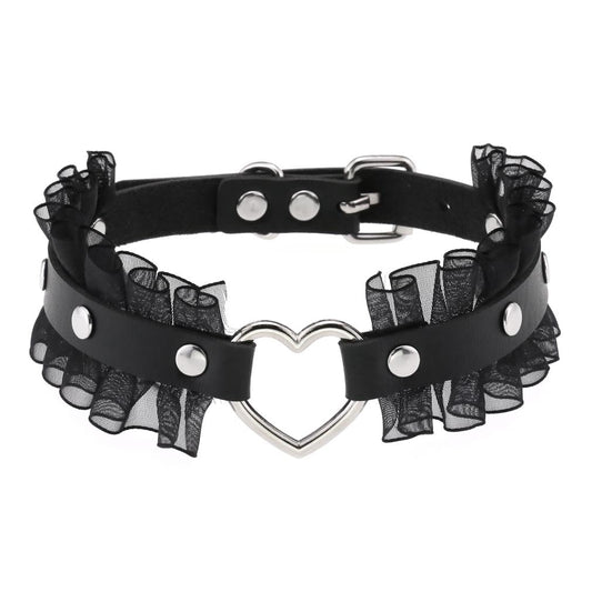Lace Heart Vegan Neckband - VNB129