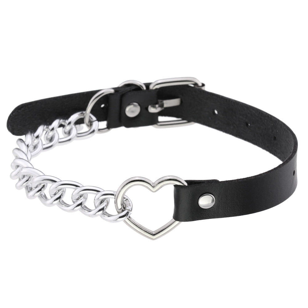 Heart Half Chain Vegan Neckband - VNB132