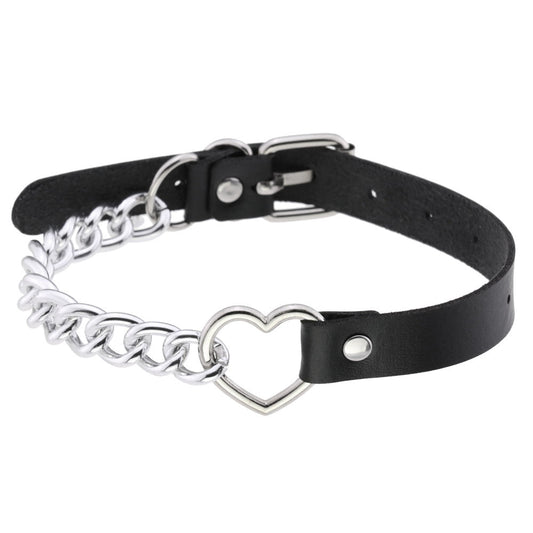 Heart Half Chain Vegan Neckband - VNB132