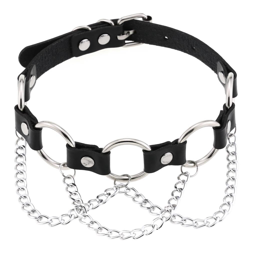 Small Ring Chain Vegan Neckband - VNB135