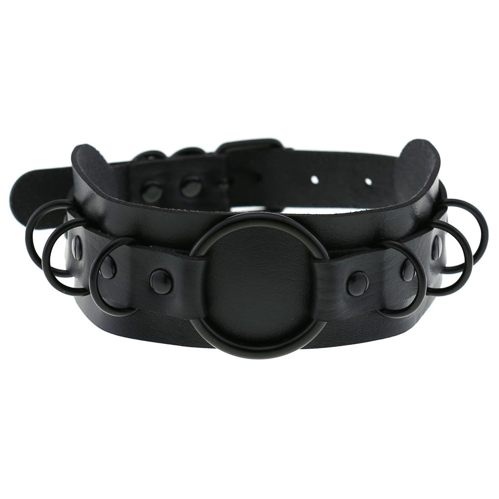 Double Black Rings Vegan Neckband - VNB139