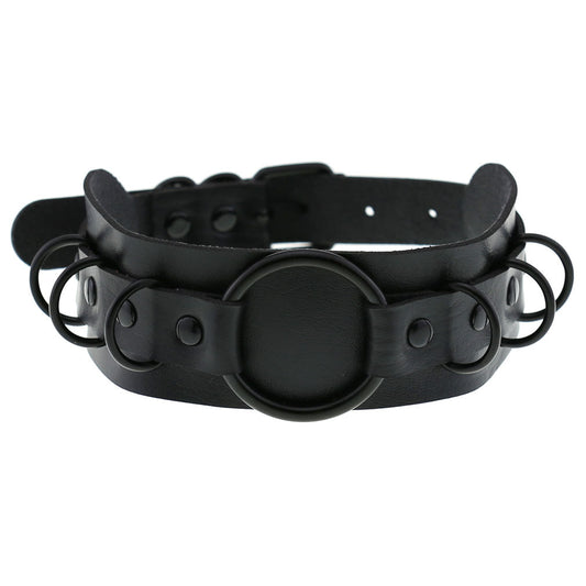 Double Black Rings Vegan Neckband - VNB139