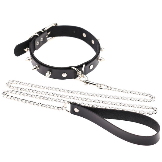 Rivet Leash Vegan Neckband - VNB141