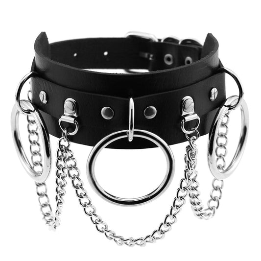 Ring Chain Vegan Neckband - VNB142