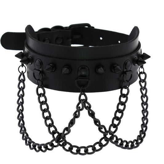 Black Chain Vegan Neckband - VNB151