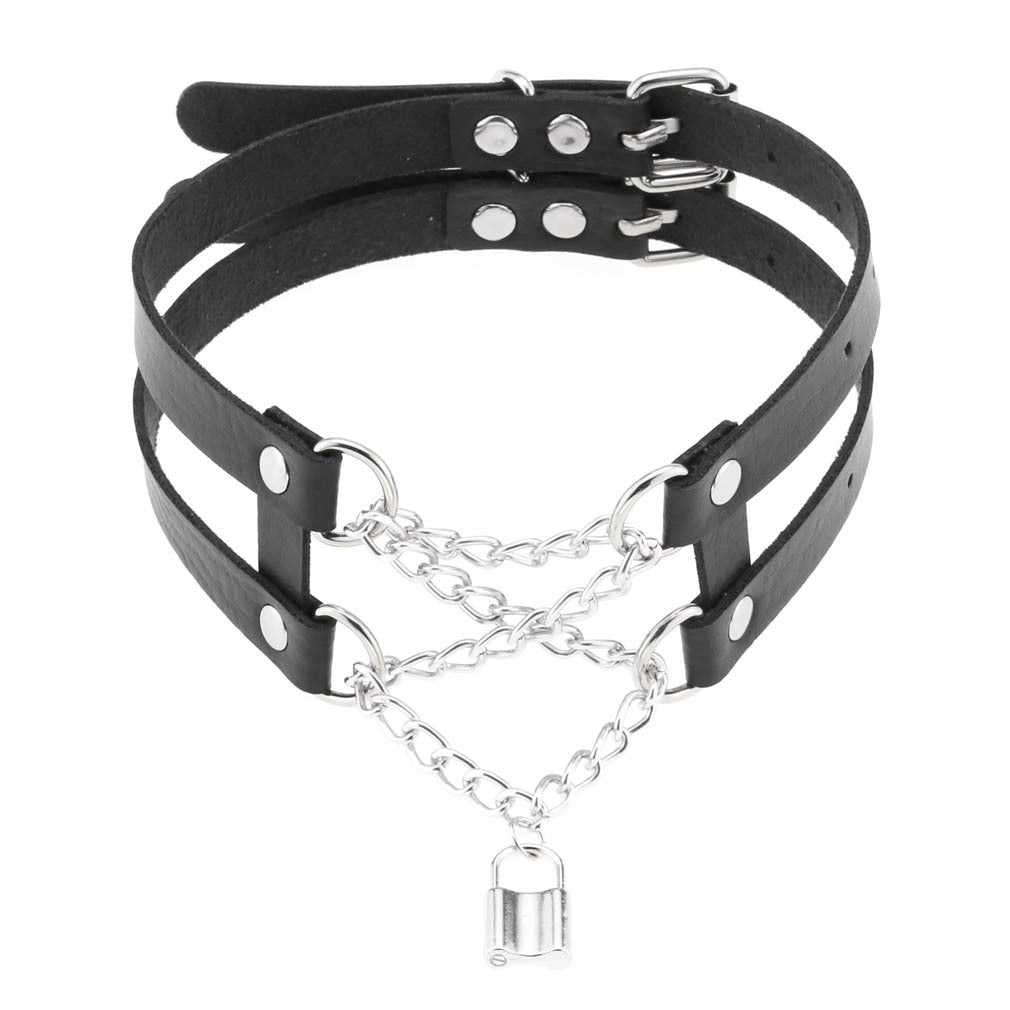 Chain Lock Vegan Neckband - VNB158