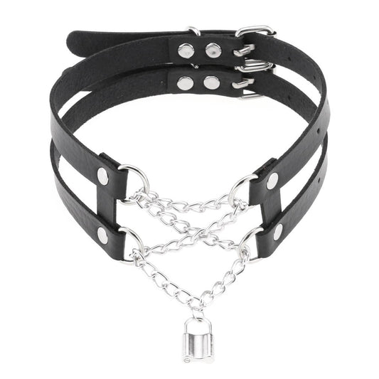 Chain Lock Vegan Neckband - VNB158