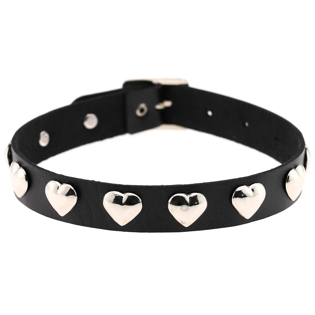 Heart Rivet Vegan Neckband - VNB161