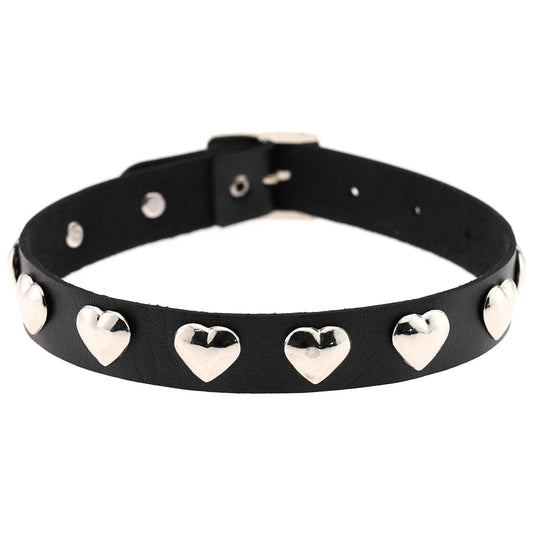 Heart Rivet Vegan Neckband - VNB161