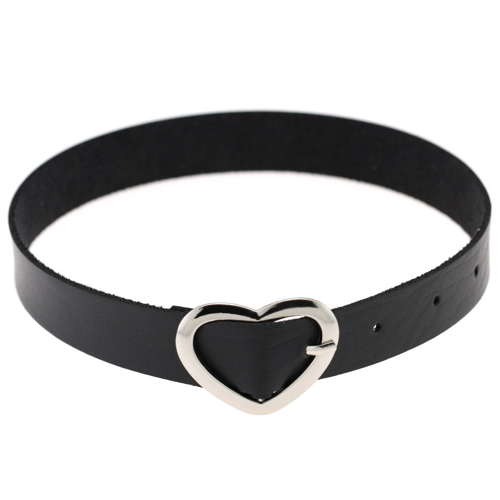 Heart Buckle Vegan Neckband - VNB162