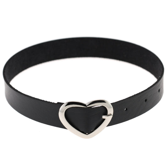 Heart Buckle Vegan Neckband - VNB162
