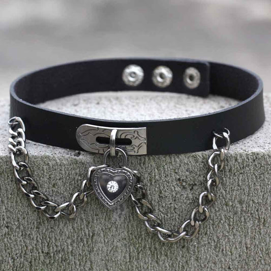 Heart Lock Vegan Neckband - VNB164