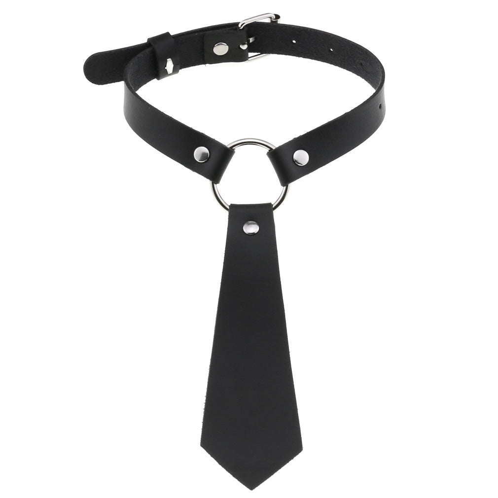 Bow Tie Ring Vegan Neckband - VNB167