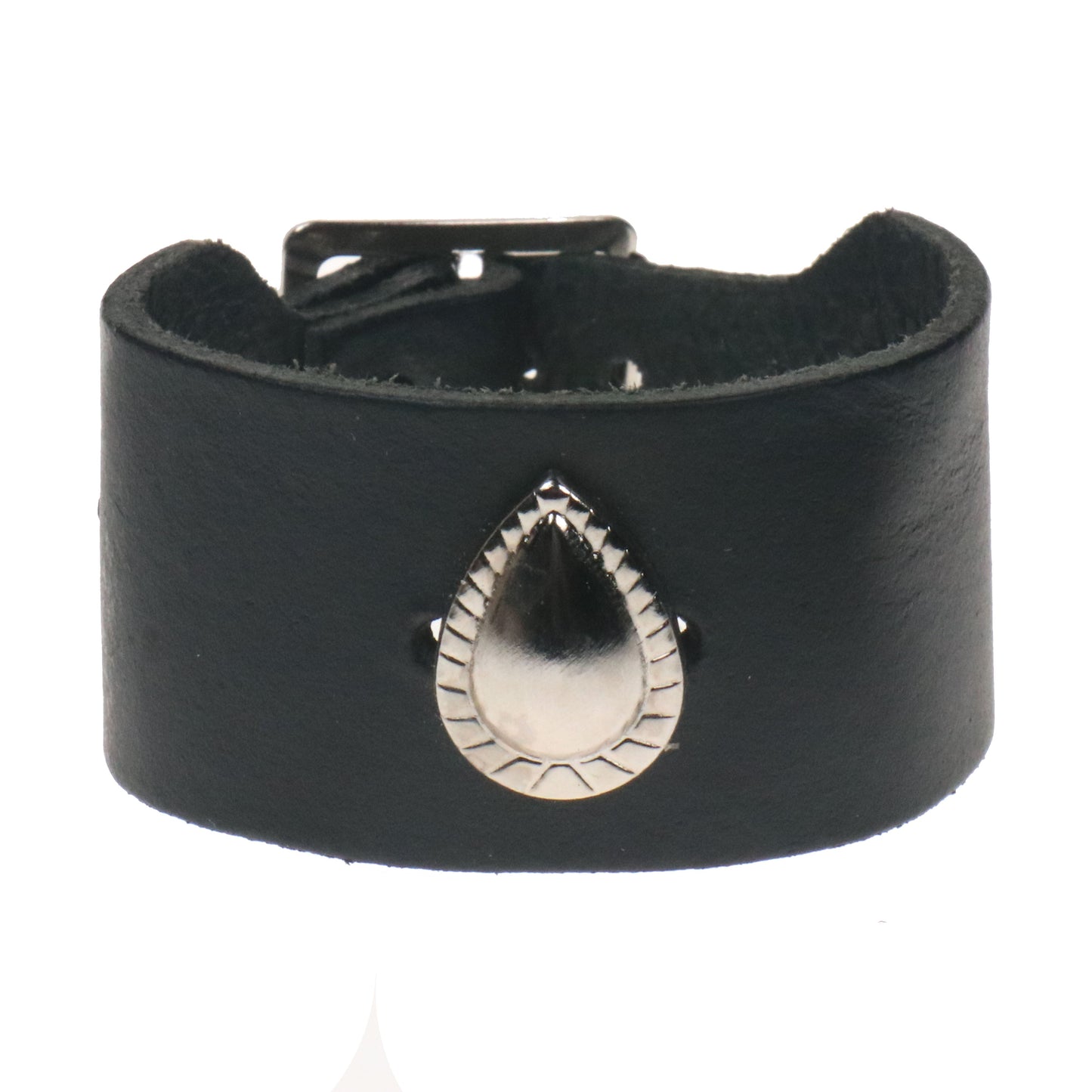 WB772  2 ROW OPAL FITTING LEATHER WRISTBAND